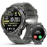 Military Smart Watch for Men, Built-in GPS, Bluetooth Call, 3ATM Waterproof | 1.43" AMOLED with Compass Flashlight, 178 Sport Fitness Watch, 24/7 Heart Rate/Blood Pressure/SpO2/Sleep Tracker, iOS/Android