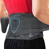 Sparthos Back Brace for Women & Men, Sciatica, Lower Back Pain - Black-M
