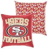 FOCO NFL 2 Pack Throw Pillow Cover 18 x 18, San Francisco 49ers