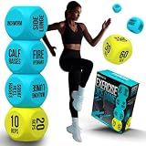 4 PCS Exercise Dice – 6 Sided Foam Workout Dice for Teens & Adults, Fun Fitness Equipment for Solo or Group Classes, Home Gym Use – Great Workout Equipment & Gifts for Gym Lovers (Blue)