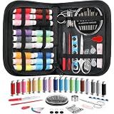 Coquimbo Sewing Kit for Adults College Dorm Essentials, Portable Sewing Supplies Accessories Contains Thread, Needles, Scissors, Gifts for Mom Grandma Women Wife Teen Girls Beginner Traveler (Black)