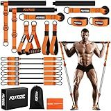 Pilates Bar Kit with Resistance Bands, Heavy Duty Pilates Equipment for Men, Strength Training Bar for Legs, Hip, Waist Back, Arm, Abs, Chest, Shoulders, Portable Home Gym Full Body Workout Equipment