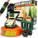 Essential Slackline Kit for Kids & Adults - 60ft Ninja Line (Orange)