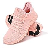 INZCOU Running Shoes Lightweight Tennis Shoes Non Slip Gym Workout Shoes Breathable Mesh Walking Sneakers Pink 9.5women / 8.5men