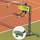 9.4ft x 7.4ft Tennis Rebounder Net, Tennis Rebounder Trainer, Multi-Sport Training Bounce Back Net for Tennis, Baseball, Lacrosse, Hockey, Softball, Pickleball, Ball, for Backyard and Indoor & Outdoor
