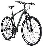 Schwinn GTX 1 Hybrid Bike, 700c Mens and Womens Bike, 21-Speed Hybrid Bicycle, Aluminum Dual-Sport Frame, Suspension Fork, Front and Rear Linear Pull Brakes, Adult Bicycle