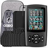 TENS Unit Muscle Stimulator with Color Display - Dual Channel EMS Muscle Stimulator, 28 Therapy Modes, 40 Intensity Levels, 12 Electrode Pads & EVA Case (12 PCS Electrode Pads)