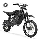 ESKUTE Electric Dirt Bike for Teens Adults, Mid-Drive Motor 3500W Peak, Electric Motorcycle 48V23Ah Battery, 53-Mile Range, 38mph, Hydraulic Nitrogen Dual Shock Absorbers, Black-with Lock