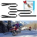Botepon Snowmobile Tow Strap with Hook, 19ft Tow Rope, Quick Hook Up for Sled, Skidoo, ATV, Emergency Kit Accessory