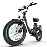 URLIFE Electric Bike for Adults, 1000W Peak Motor Ebike, 28MPH, 48V 13Ah Removable Battery,80 Miles Max, 20" Fat Tire Electric Bicycle with Colorful Display, All-Terrain E-Bike for Adults and Teens