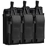 ELVO Tactical Molle Mag Pouch, Open-Top Molle Double/Triple Stacker 5.56 7.62 Magazine Pouches Holder Carrier for Rifle M4 M14 G36 HK416 AR-15 and Glock 17 19 M1911 9MM Magazines Holster
