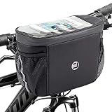 WOTOW Bike Handlebar Insulated Bag, Front Phone Touchscreen Bicycle Cooler