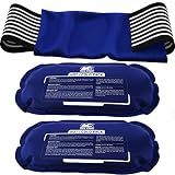 Ice Packs for Injuries Reusable (3-Piece Set) – Hot and Cold Ice Pack Therapy Gel Wrap Support – Supports Recovery, Joint and Muscle Pain – Knees, Back & More (3 Piece Set - Classic)