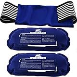 Ice Packs for Injuries Reusable (3-Piece Set) – Hot and Cold Ice Pack Therapy Gel Wrap Support – Supports Recovery, Joint and Muscle Pain – Knees, Back & More (3 Piece Set - Classic)