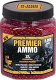 Game Face Premier .12-Gram 6mm Red Airsoft BBS for Spring and Electric Guns - 5000 Count Screw-Top Jar - Red