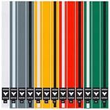 Elite Sports Kids Brazilian Jiu Jitsu Belts Preshurunk Martial Arts Youth BJJ Belts for Girls & Boys with BJJ Ranking Stripes (Grey/White, C0)