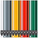 Elite Sports Kids Brazilian Jiu Jitsu Belts Preshurunk Martial Arts Youth BJJ Belts for Girls & Boys with BJJ Ranking Stripes(Grey/Black, C1)