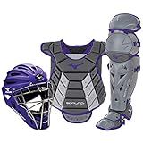 Mizuno Samurai Womens Boxed Catcher's Gear Set, Grey-Purple, 13-15" Women's