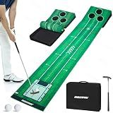 GOODLYSPORTS Golf Putting Mat, Portable Putting Green Indoor/Outdoor
