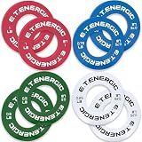 E.T.ENERGIC Fractional Weight Plates Set of 8 (0.25LB, 0.5LB, 0.75LB, 1 LB) x 2, Odorless Micro Weight Plates for Olympic Barbells for Change Plates Strength Training