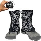 Frelaxy Ultralight Trail Gaiters for Hiking & Running – Breathable, Wear-Resistant Low Shoe Gaiters, Protect Feet from Rocks, Mud, Dust & Debris (Black)