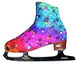 Ice Fire 1 Pair Skate Boot Covers | Durable Boot Protector for Ice/Figure/Roller Skate | Universal Size | Skating Accessory- Rainbow