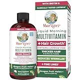 MaryRuth's Liquid Multivitamin + Hair Growth | Biotin 10000mcg | Lustriva Hair Growth Supplement | Clinically Tested in Women for Thicker Hair & Facial Wrinkle | Skin Care | Ages 18+ | 15.22 Fl Oz