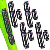 Uniharpa Tennis Score Keeper for Racket,Pack of 4 Black Tennis Racket Pickleball Paddle Scorekeeper,Small Score Board Counter for Tennis Trainer,Point Tracker Recording Points,1.9g,4pcs