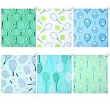 VitalCozy 6 Pcs Tennis Sweat Towel Tennis Gift for Women Cooling Sports Towel with Clip 15 x 17 Inch Absorbent Fast Drying Gym Sport Accessories for Men Team Coach Sport Player Fitness (Fresh)