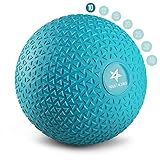 Yes4All Slam Balls, 10-40lb Weighted Ball Weight, Durable PVC Sand Filled Workout Dynamic Slam Ball for Strength Training, Triangle, Teal, 10lbs