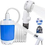 Ann Katy Portable Camping Shower Outdoor Camp Shower Pump,Upgrade Rechargeable Electric Shower Pump with Intelligent Digital Display Multiple Spray Modes for Camping, Hiking, Traveling,RV