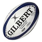 World Rugby Shop X Gilbert G-TR4000 Rugby Ball Size 5 - Durable Rugby Equipment - Triangular Surface Grip - 3 Ply Construction - Navy