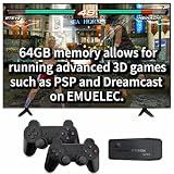 Retro Gaming Console with 64GB High-end 3D Game Classic Games, 25 Emulators, Dual 2.4GHz Wireless Controllers, 4K HD Output, Save & Load Function, Plug & Play