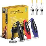 UNIWA Electronic Whistle, 3 Pack Handheld Whistle with Three Tone Distinct High Volume