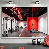AMOISE Home Gym Mirror for Wall, 50"x25"-3PCS Frameless Tempered Glass Mirror, Large Full Length Mirror for Garage, Workout, Yoga Room, Dance Studio & Home Exercise