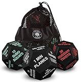 Exercise Dice - Fitness Workout Gear for Home Gym Equipment and Accessories, Personal Trainer Work Out Supplies for Adults