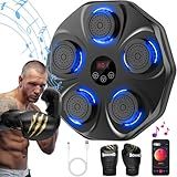 TGLLM Music Boxing Machine, Interactive Punching Trainer with Boxing Gloves, Large Size Wall Mounted Electronic Boxing Target for Adults Kids, 9 Modes & 9 Speeds