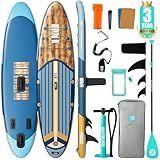 Niphean Inflatable Stand Up Paddle Board with Stabiltrac Fin Design and SUP Accessories, Anti-Slip EVA Deck, 10’6’’ Inflatable Paddle Boards for Adults & Youth of All Skill Levels