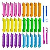 30pcs Heatless Hair Curlers Rollers Spiral Curls Styling Kit with 2 Sets Styling Hooks,No Heat Curlers for Women Girl's (12 Inch/30 cm).