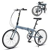 VIRIBUS Folding Bike for Adults, 20 inch Foldable Bike 7 Speed, Lightweight Compact Portable Collapsible Bicycle for Adult Men Women Seniors City Commuters, 90% Pre-Assembled, Fold Up Bikes