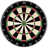 Bristle Dart Board – Tournament Sized Indoor Hanging Number Target Game for Steel Tip Darts – Dartboard with Mounting Hardware by Hey Play