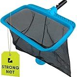 Pool Skimmer Net for Cleaning – Heavy Duty Deep Mesh Pool Net Skimmer - Fine Leaf Rake Net for Swimming Pools, Ponds - Strong Frame - Fits Standard Pool Poles (Net Only, No Pole)