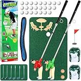 Wassteel Mini Golf Toys for Kids/Adult, Retirement Gift Two Mini Golfers for Parent-Child Interaction, Fun Play Golf Indoor Games, Family Game for 6 7 8 9 Year Old Boys Girls