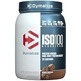 Dymatize ISO100 Whey Protein Powder Isolate, Gourmet Chocolate, 25g of Protein, 20 Servings, 5.5g BCAAs, Less Than 120 Cal., Gluten Free, 1g Fat, 1g Sugar, 2g Carb