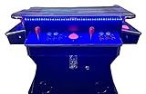 Top Us Video Arcades Full Size Commercial Grade Cocktail Arcade Machine 4500 Games Lift Up / Tilt Screen Monster 32 inch Screen Tempered Glass 2 Stools Included 5 Year Warranty Black Chrome