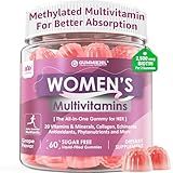 Womens Multivitamin Gummy, Methylated Multivitamin for Women, Biotin, Methylfolate, Iron, Collagen, Vitamins A C D, B Complex, Antioxidants for Women's Daily Support, Beauty, Immune, No Sugar, 60 Cts