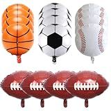 HILAVO Sports Foil Balloon Set, 16PCS Baseball Soccer Balloon Basketball Football Balloons Sports Birthday Party Decorations for Boys Birthday Baby Shower Sport Themed Party