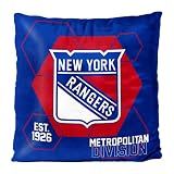 Northwest NHL New York Rangers Unisex-Adult Velvet Pillow, 16" x 16", Connector