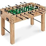 Best Choice Products Large 54 Inch Full-Size Foosball Table for Home, Game Room - Includes 2 Balls, 2 Cup Holders - Natural