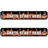 Amyhill 2 Pcs Dart Floor Marker Dart Throw Line Accessories for Players Party Game, 23.23 x 4.15 Inches